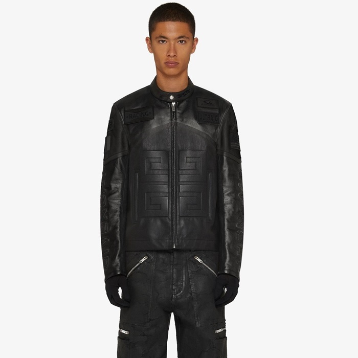 ジバンシィメンズブラックレザージャケットc1506