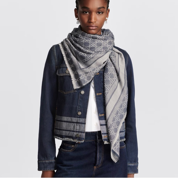 ディオールレディースグレーマフラーc2286