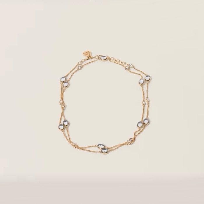 ミュウミュウレディースゴールドネックレスc2204