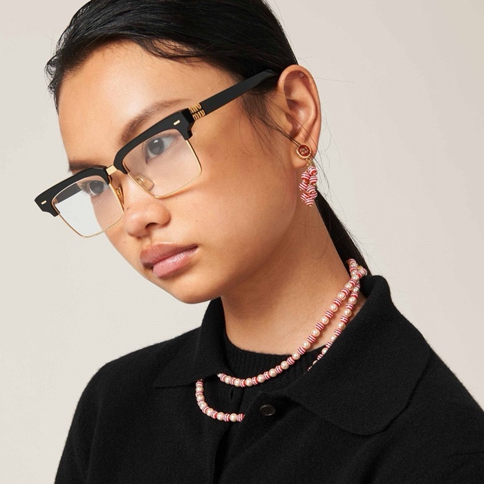 ミュウミュウレディースゴールドネックレスc2316