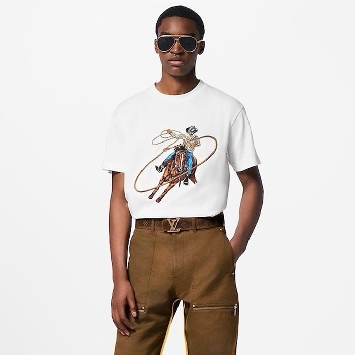 ルイヴィトンメンズラウンド半袖Tシャツc1549