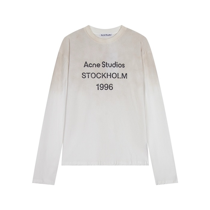 アクネストゥディオズユニセックスラウンド長袖Tシャツc1550