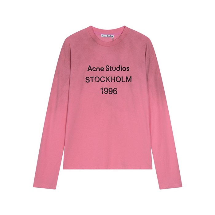 アクネストゥディオズユニセックスラウンド長袖Tシャツc1551