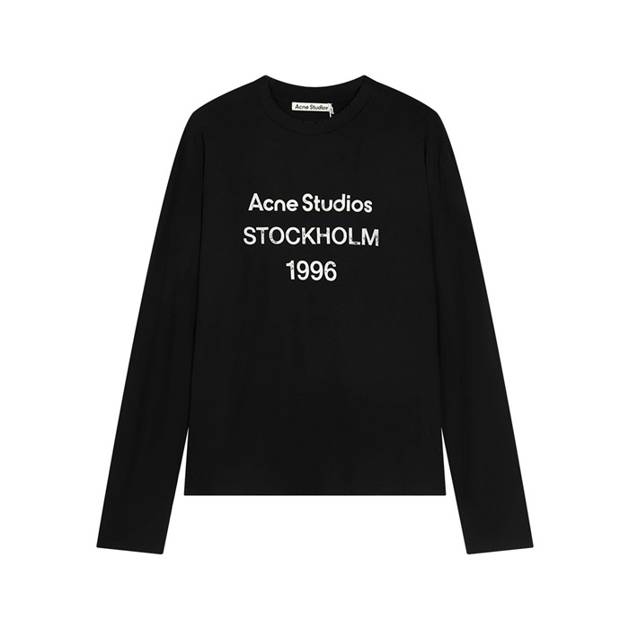 アクネストゥディオズユニセックスラウンド長袖Tシャツc1552