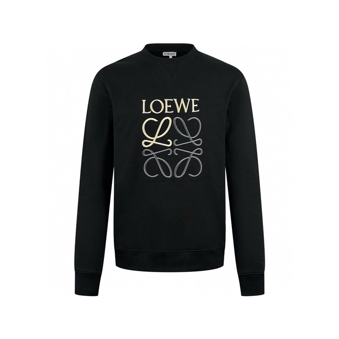 ロエベメンズクラシックブラックスウェットシャツe1569
