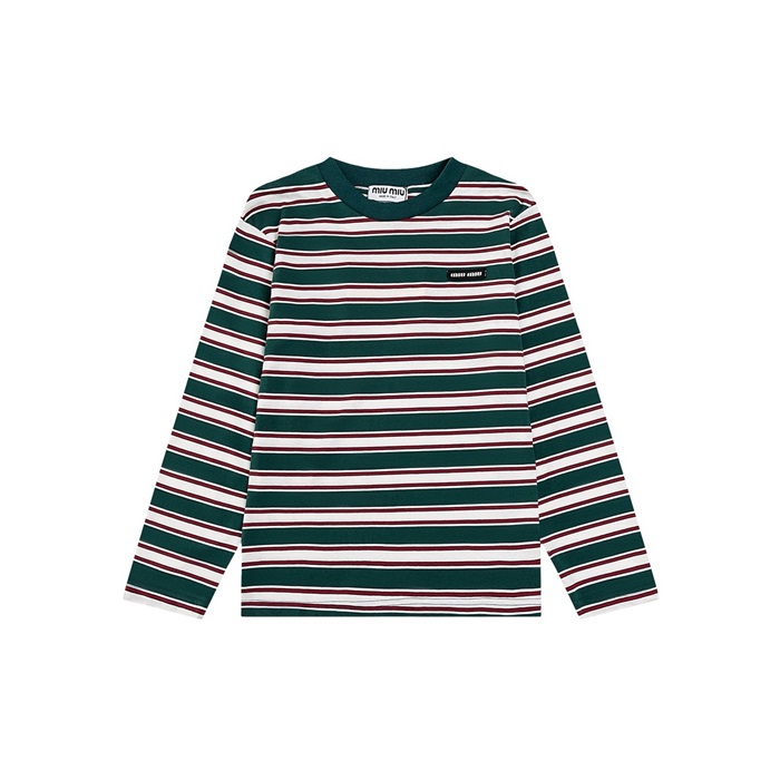 ミュウミュウレディースラウンド長袖Tシャツu1594