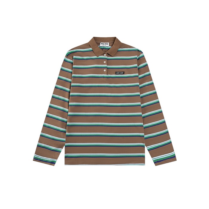 ミュウミュウレディースポロ長袖Tシャツu1596