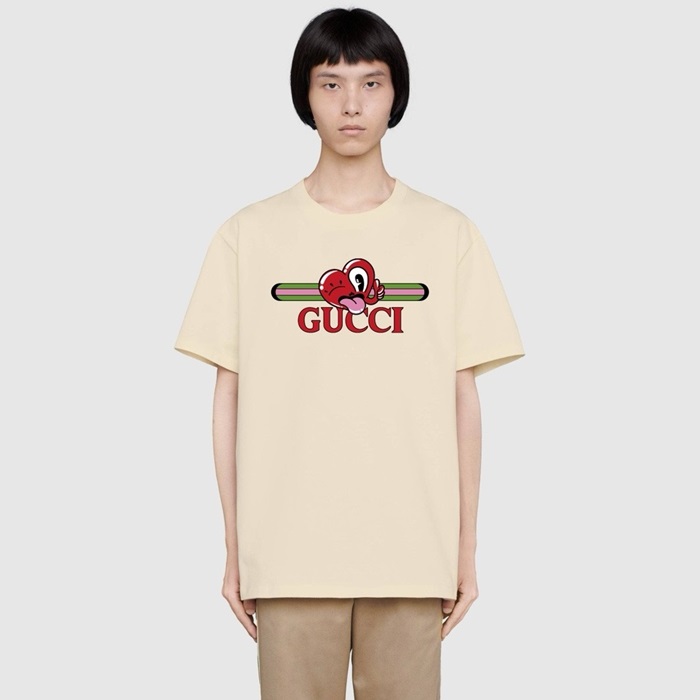 グッチレディースラウンド半袖Tシャツc1663