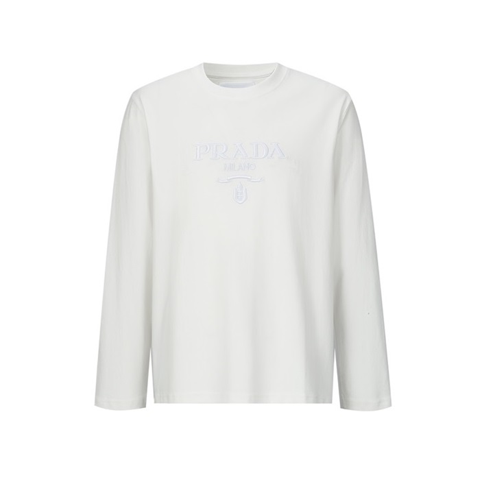 プラダメンズラウンド長袖Tシャツc1808