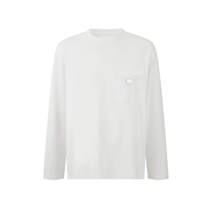 プラダメンズラウンド長袖Tシャツc1810