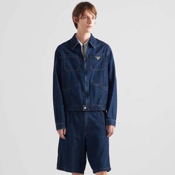 プラダメンズデニムシャツc1821
