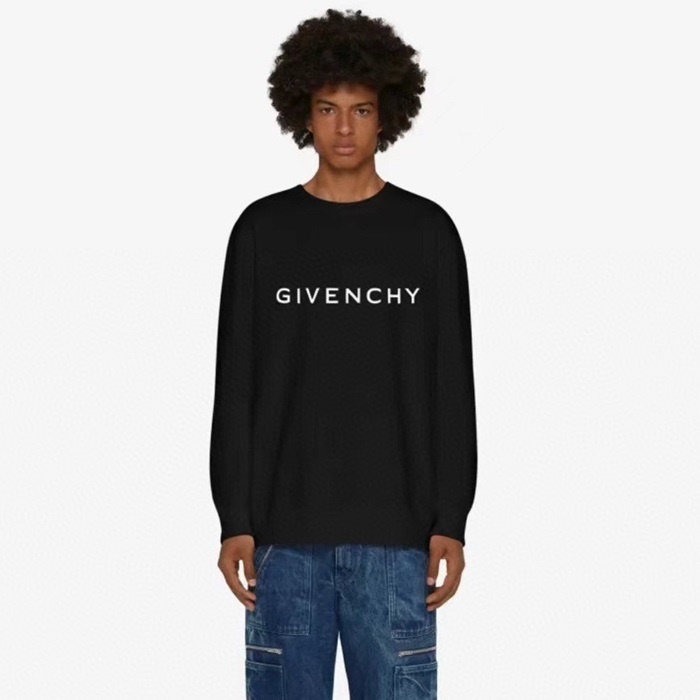 ジバンシィメンズブラックスウェットシャツc1841