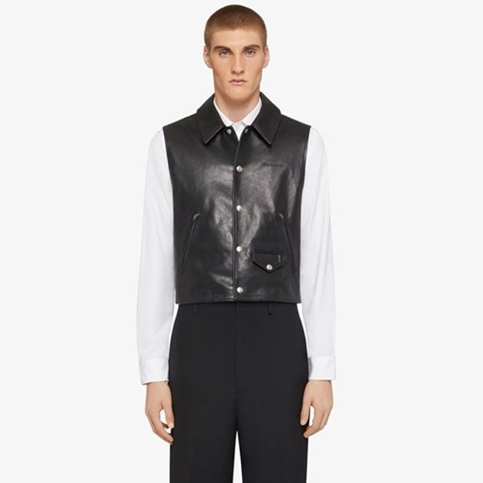 ジバンシィメンズレザーベストc1851