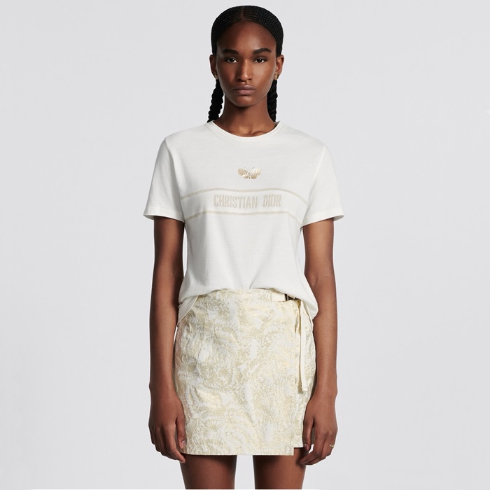 ディオールレディースホワイト半袖Tシャツc1857