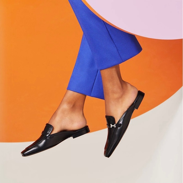 エルメスレディースグルーピーレザーミュールs1362