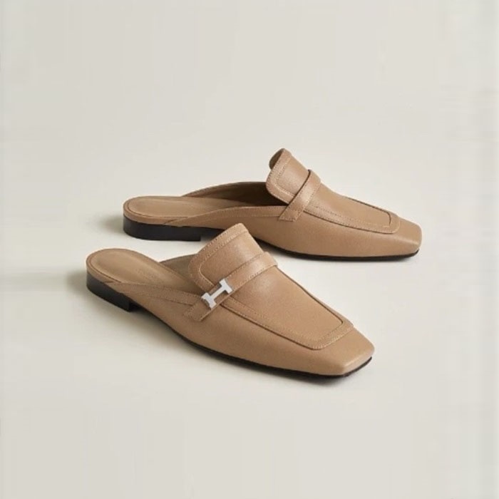 エルメスレディースグルーピーレザーミュールs1363