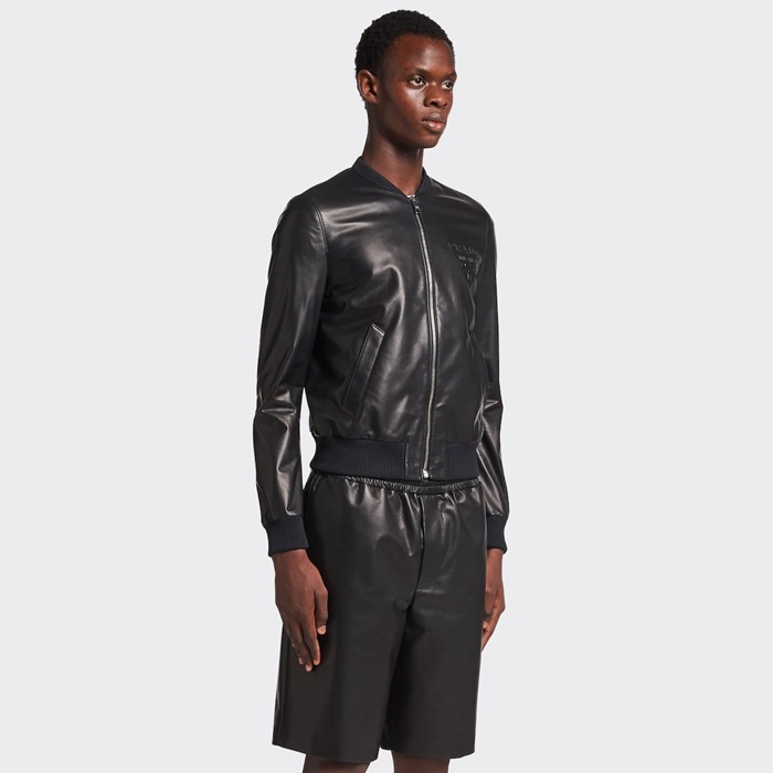 プラダメンズポロレザージャケットc1867