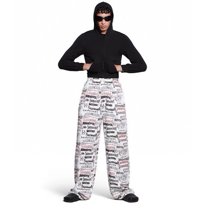 バレンシアガメンズホワイトパンツc1891