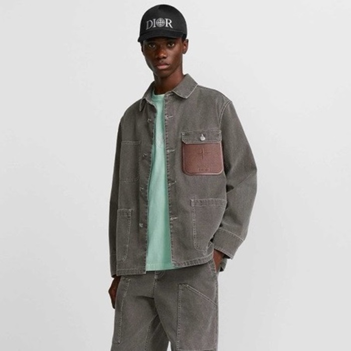 ディオールメンズディープグレーシャツドレスシャツc1913