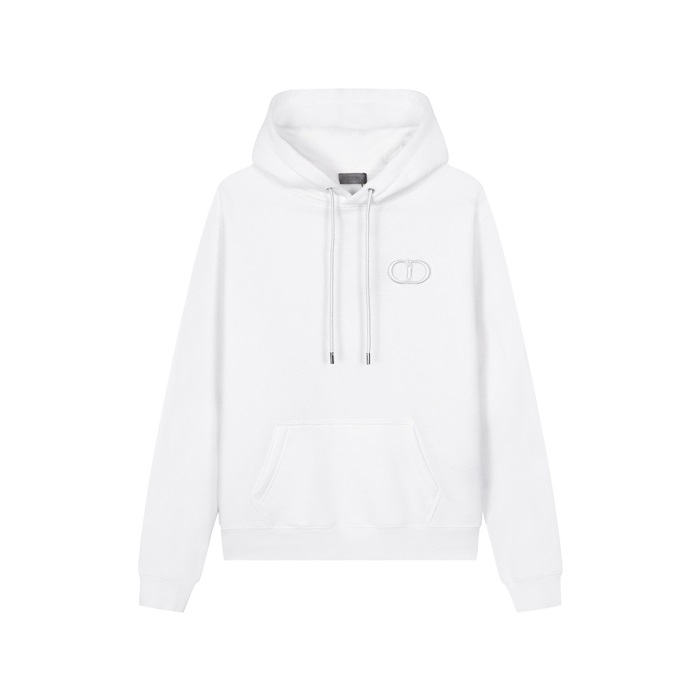 ディオールユニセックスホワイトフーディc1915