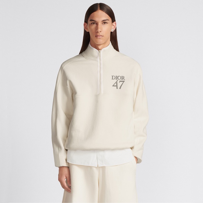 ディオールメンズジップアップ長袖Tシャツc1924