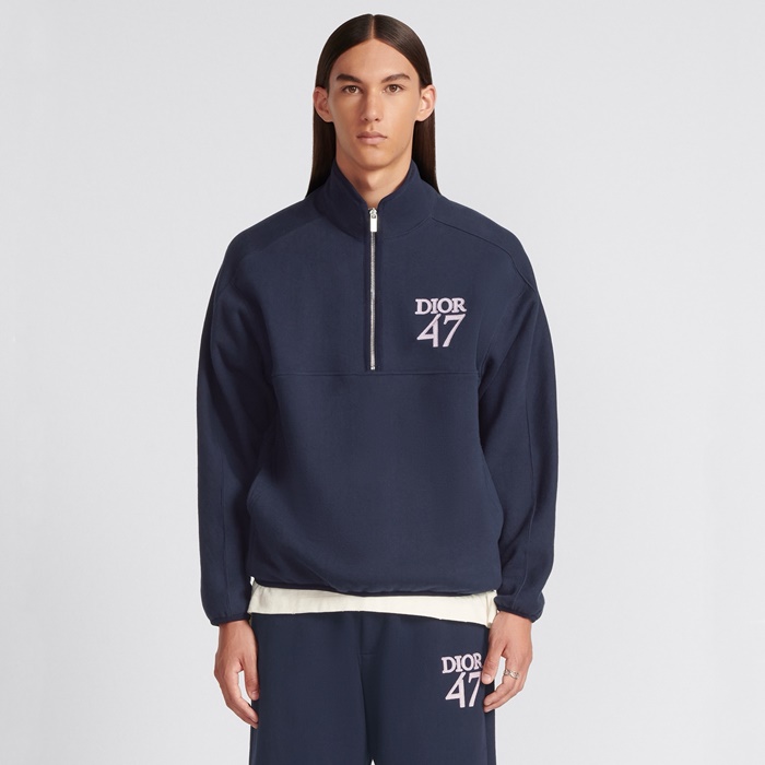 ディオールメンズジップアップ長袖Tシャツc1925