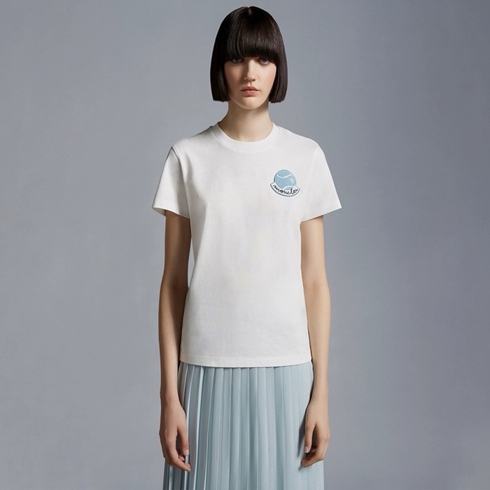 モンクレールレディースラウンド半袖Tシャツc1939