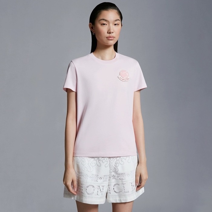 モンクレールレディースラウンド半袖Tシャツc1940