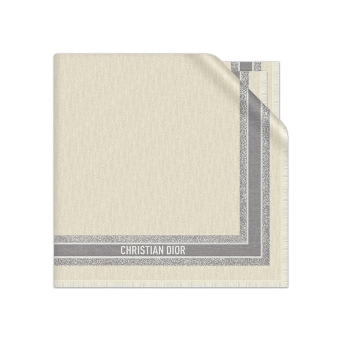 ディオールレディースホワイトマフラーc2336