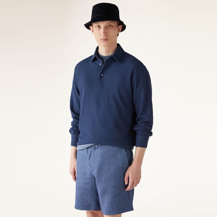 エルメネジルドゼニアメンズポロ長袖Tシャツc2049