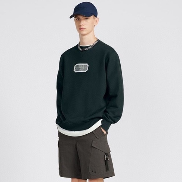 ディオールメンズブラックスウェットシャツc2057