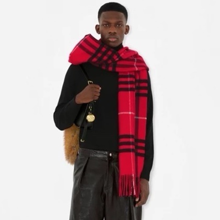 バーバリーユニセックスクラシックマフラーc2352