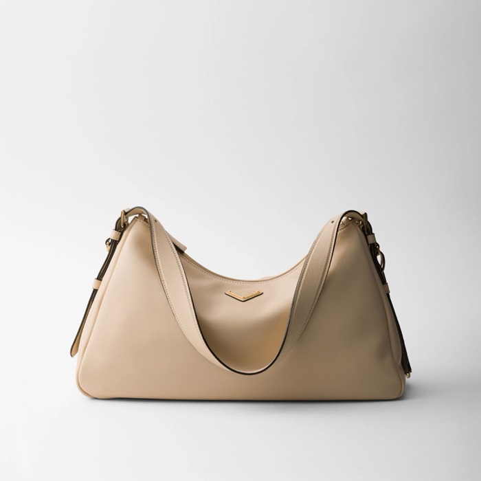 プラダレディースベージュハボバッグb2398