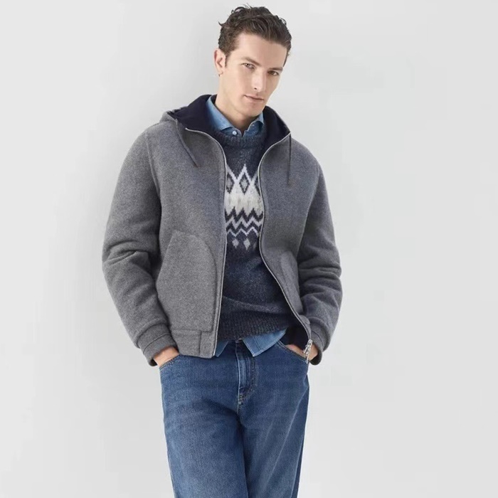 ブルネロクチネリメンズ両面ジャケットu2095