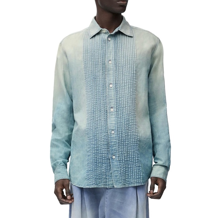 ロエベメンズブルーシャツc2127