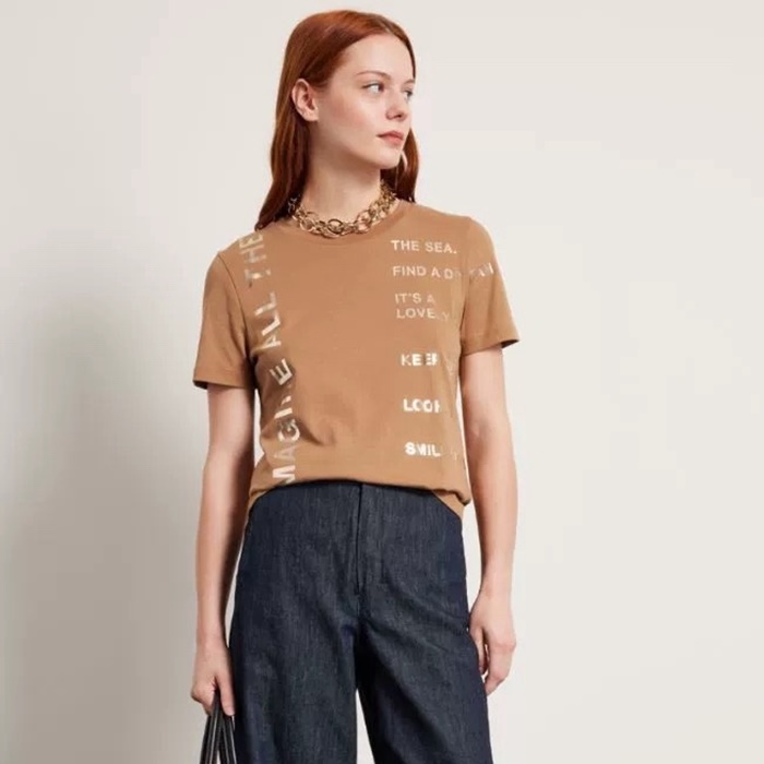 マックスマーラレディースクルーネック半袖Tシャツc2167