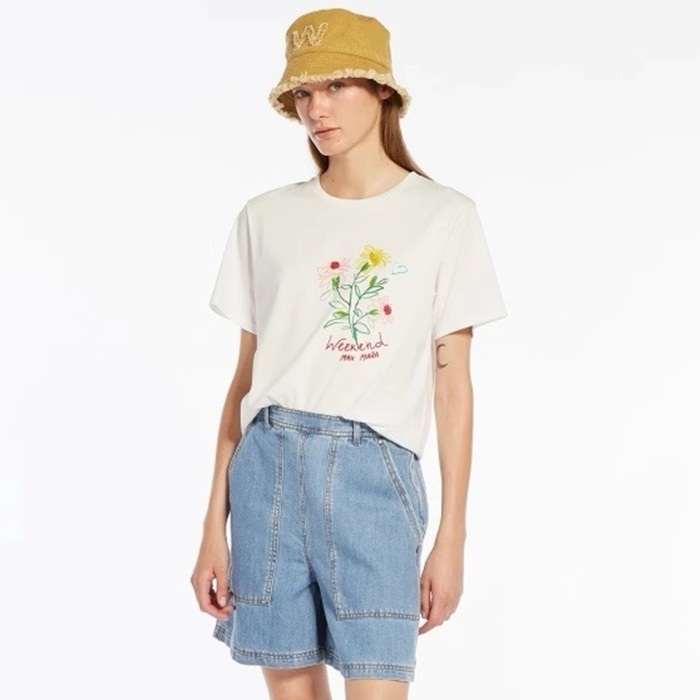 マックスマーラレディースクルーネック半袖Tシャツc2169