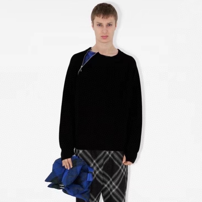 バーバリーメンズジップアップセーター-c2192