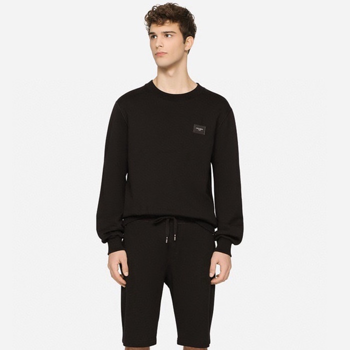 ドルチェ＆ガッバーナメンズブラックスウェットシャツl2193