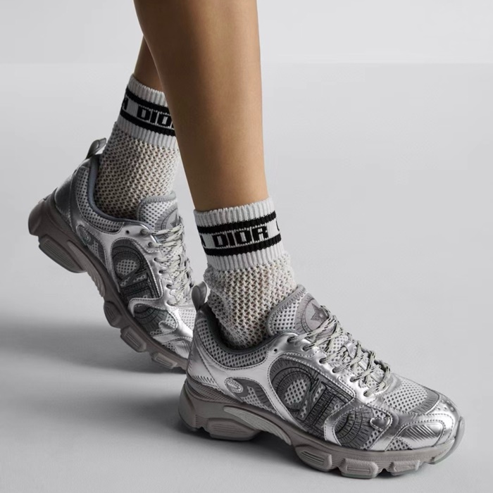 ディオールレディースシルバースニーカーs1401