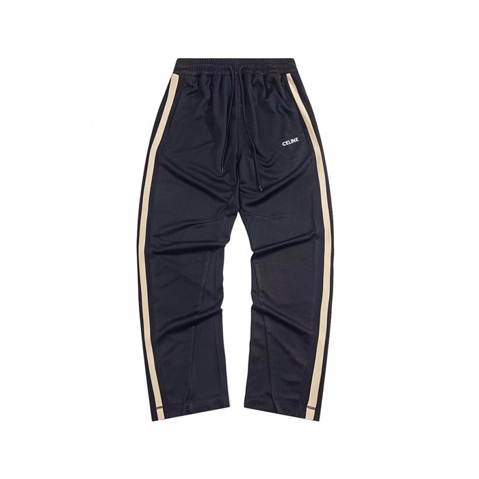 セリーヌメンズブラックトレーニングパンツc2206
