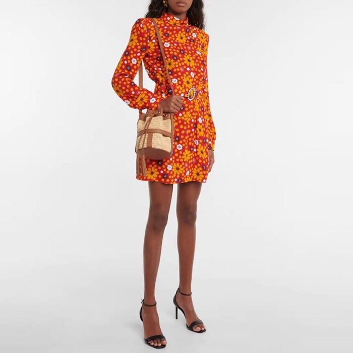 サンローランレディースラフィアバケットバッグb2516