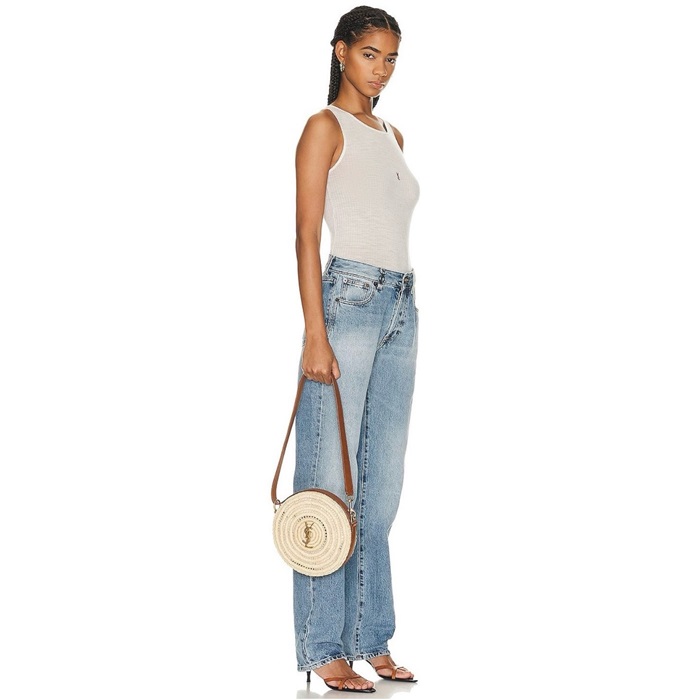 サンローランレディースラフィアショルダーバッグb2545