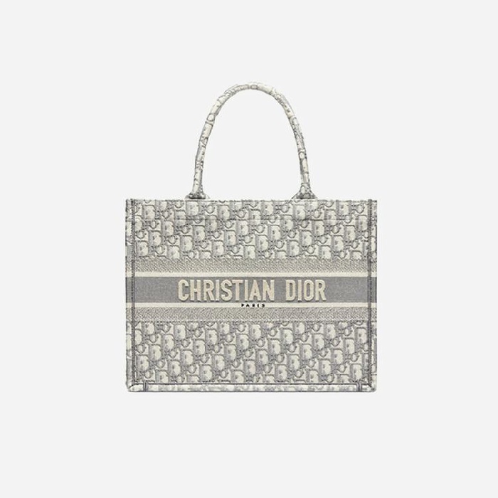ディオールレディースオブリークエンブロイダードブックトートバッグミディアムi2583