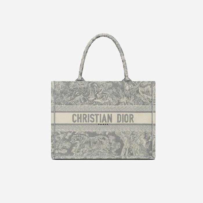 ディオールレディースグレートワールドジュイリバース刺繍ブックトートバッグミディアムi2587
