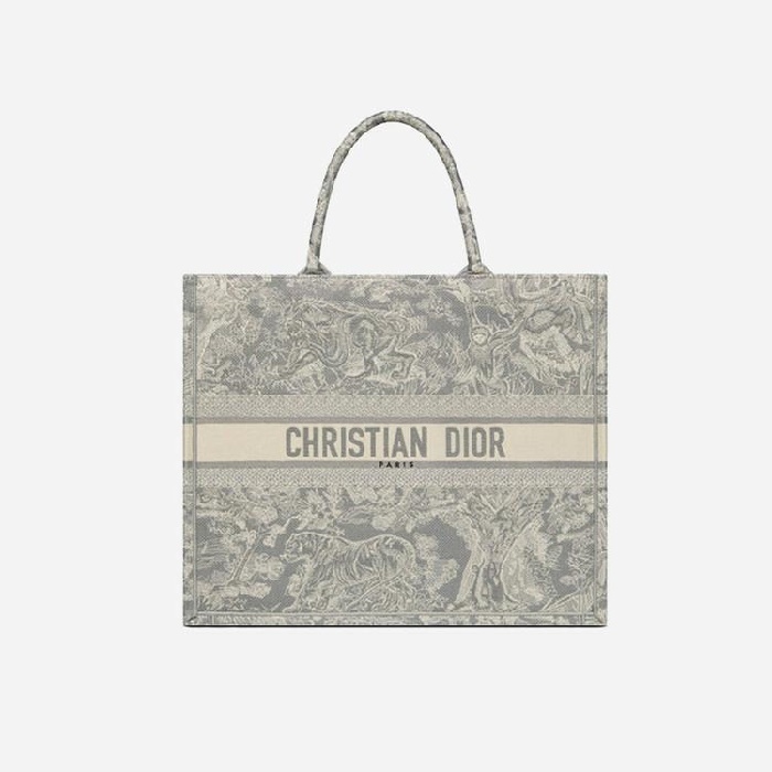 ディオールレディースグレートワールドジュイリバース刺繍ブックトートバッグラージi2588