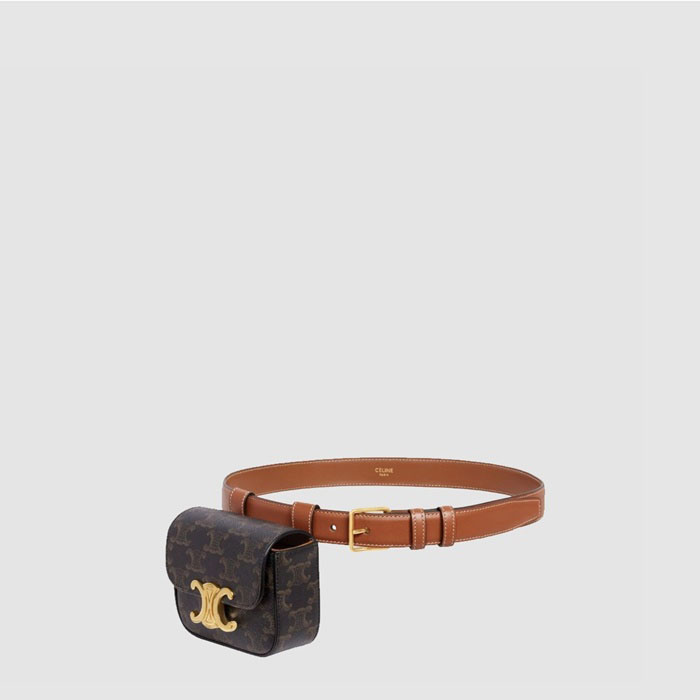 セリーヌレディーストリオンフシャイニーベルトバッグb2608