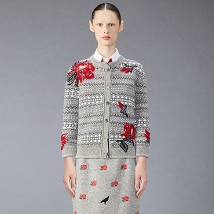 トムブラウンレディースクルーネックカーディガンc2342