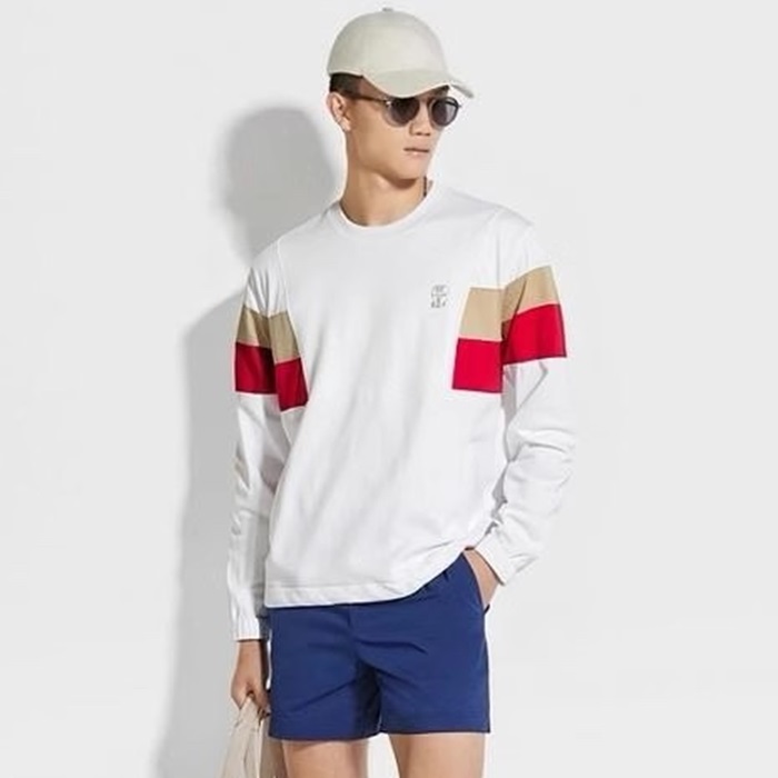 ブルネロクチネリメンズラウンドスウェットシャツu2353