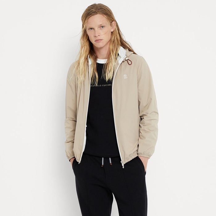 ブルネロクチネリメンズフードジャケットc2358